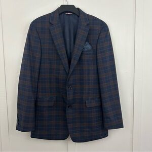Tommy Hilfiger mens blazer suit jacket plaid size 42L